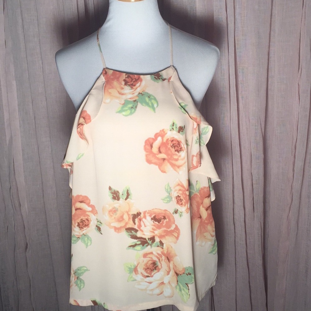 Forever 21 Size M Floral Top - Picture 1 of 4